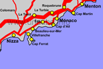 Le village de montagne Eze se trouve entre Monaco et Nice.