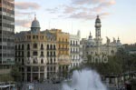 Blick vom Balkon auf den Plaza del Ayuntamiento