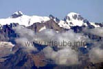 Blick in die Berner Alpen vom Klein Matterhorn aus, Jungfrau (4158 m) und Mönch (4109 m)