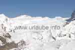 Der Gornergletscher von der Station Trockener Steg aus fotografiert (Winter)