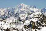 Blick vom Klein Matterhorn aus auf den Mont Blanc im Winter