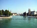 Blick von der Quai-Brücke über die Limmat nach Norden